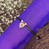 Vriksham Designer AD Stone Diamond Leaf Pendant Mangalsutra Bracelet-G18773